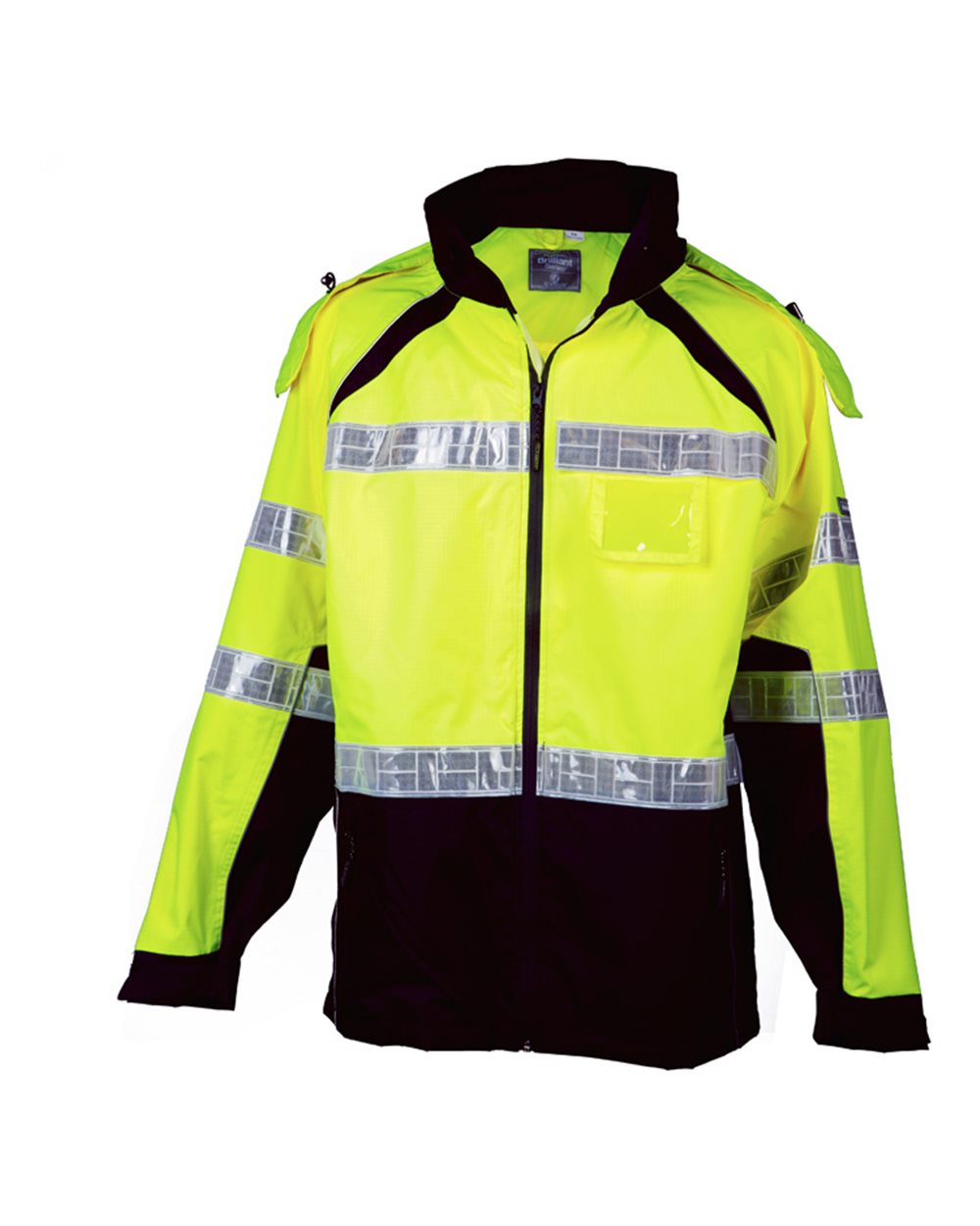 Front View of Lime Premium Brilliant Series® Rainwear Jacket - RWJ112