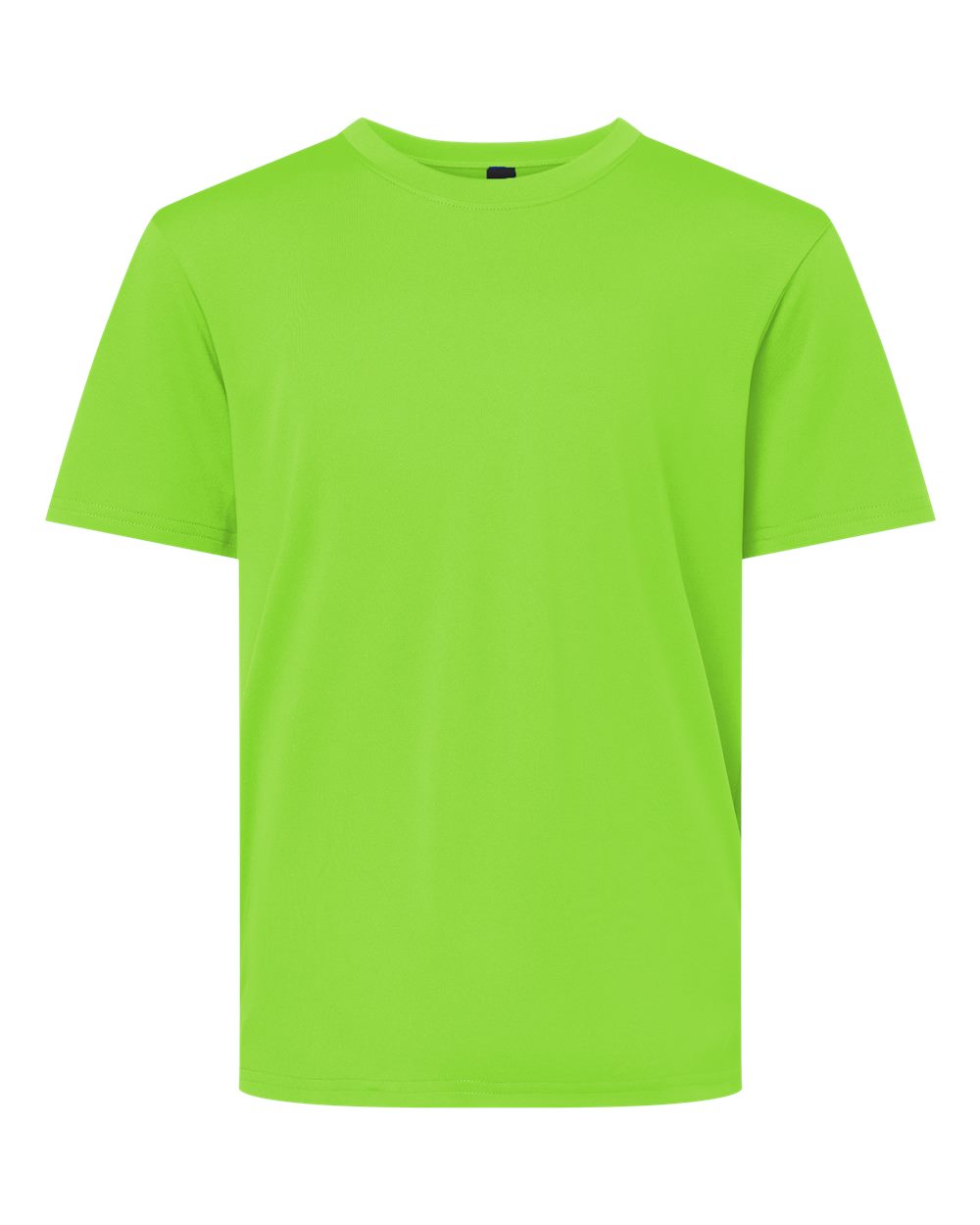 Front View of Lime Pro-Lock Youth Performance T-Shirt - 48000Y
