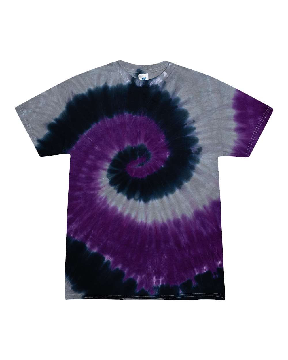 Front View of Magic Multi-Color Tie-Dyed T-Shirt - 1000