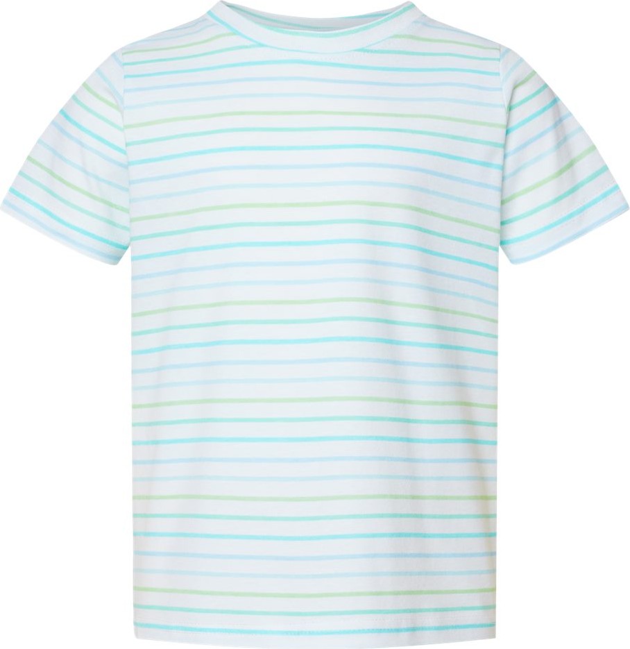 Front View of Marine Stripe Toddler Fine Jersey Tee - 3321