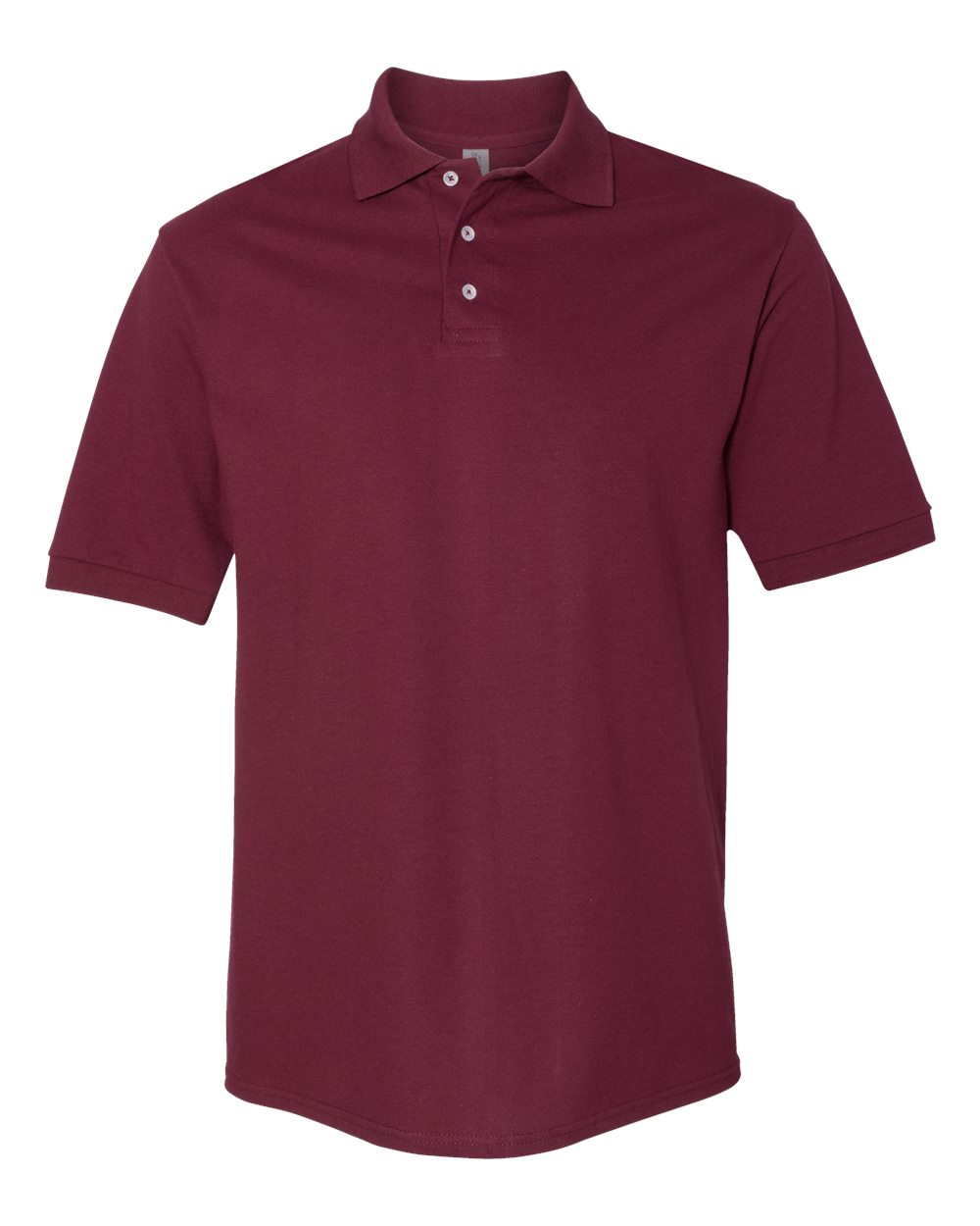 Front View of Maroon 100% Ring-Spun Cotton Piqué Polo - 443M
