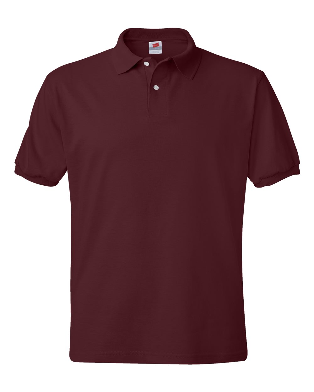 Front View of Maroon Ecosmart® Jersey Polo - 054X