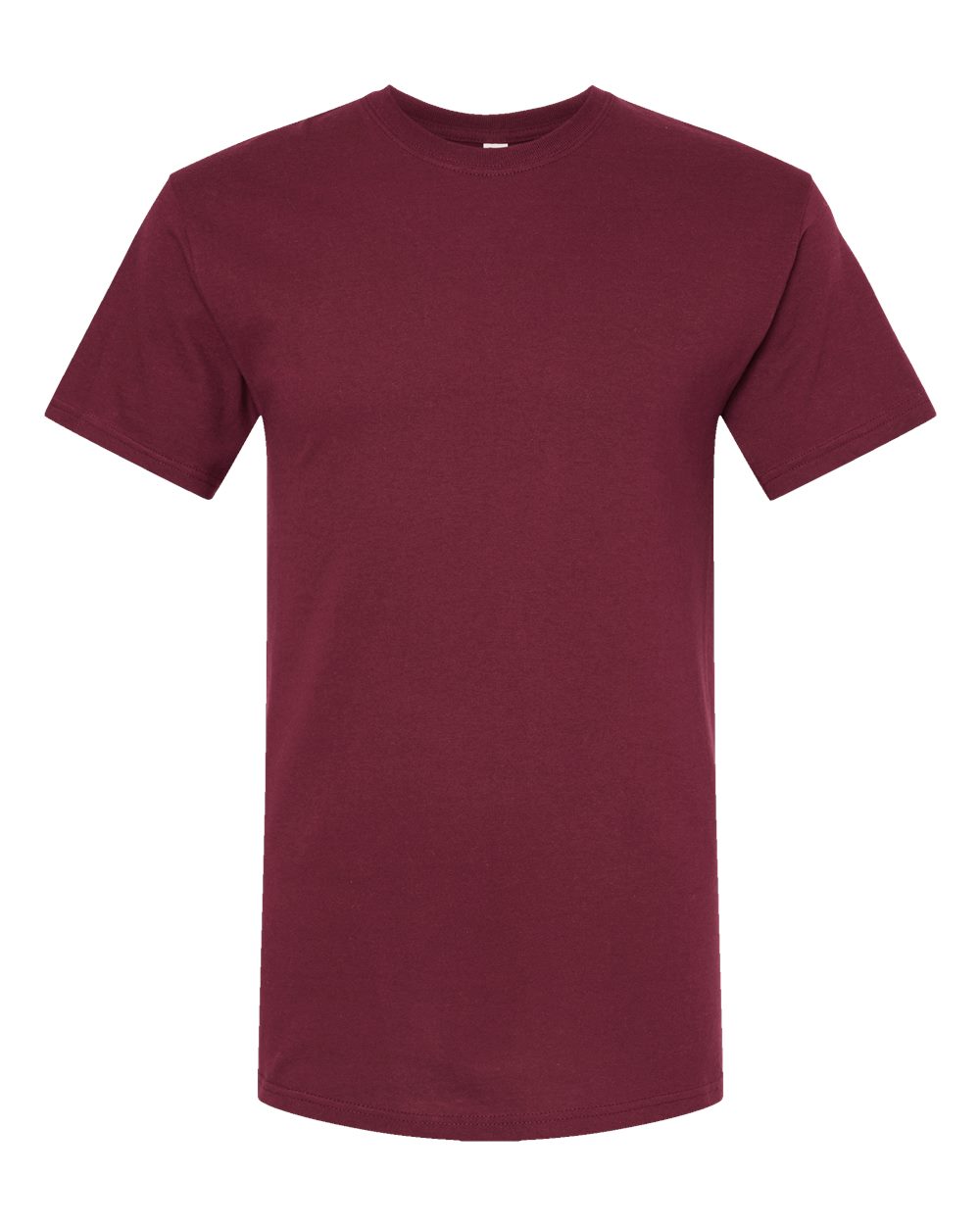 Front View of Maroon Gold Soft Touch T-Shirt - 4800