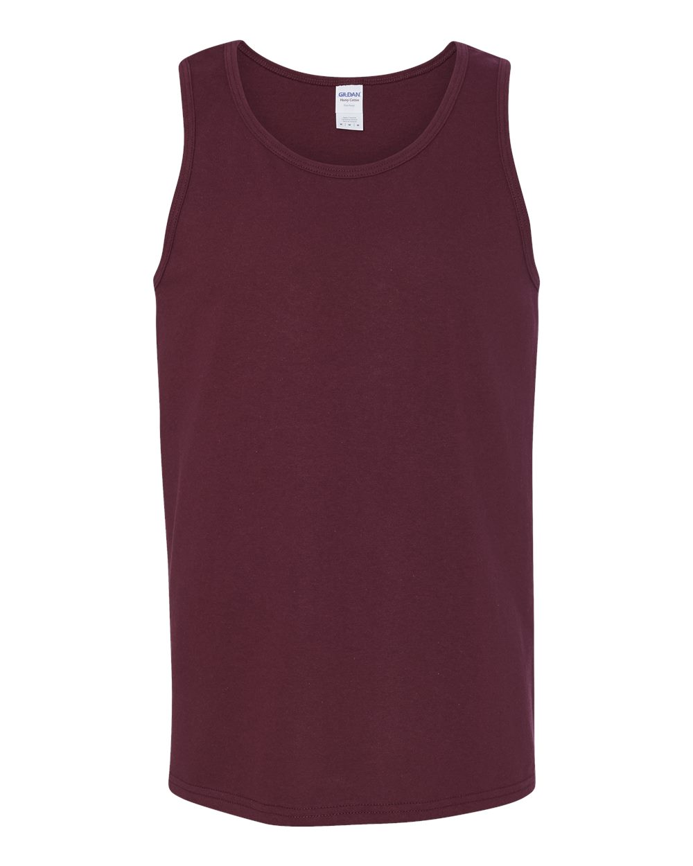 Front View of Maroon Heavy Cotton™ Tank Top - 5200