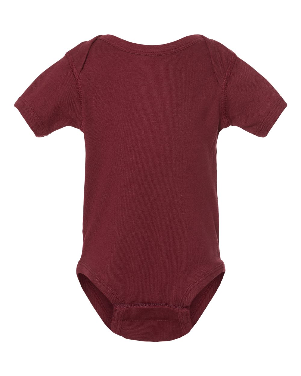 Front View of Maroon Infant Baby Rib Bodysuit - 4400