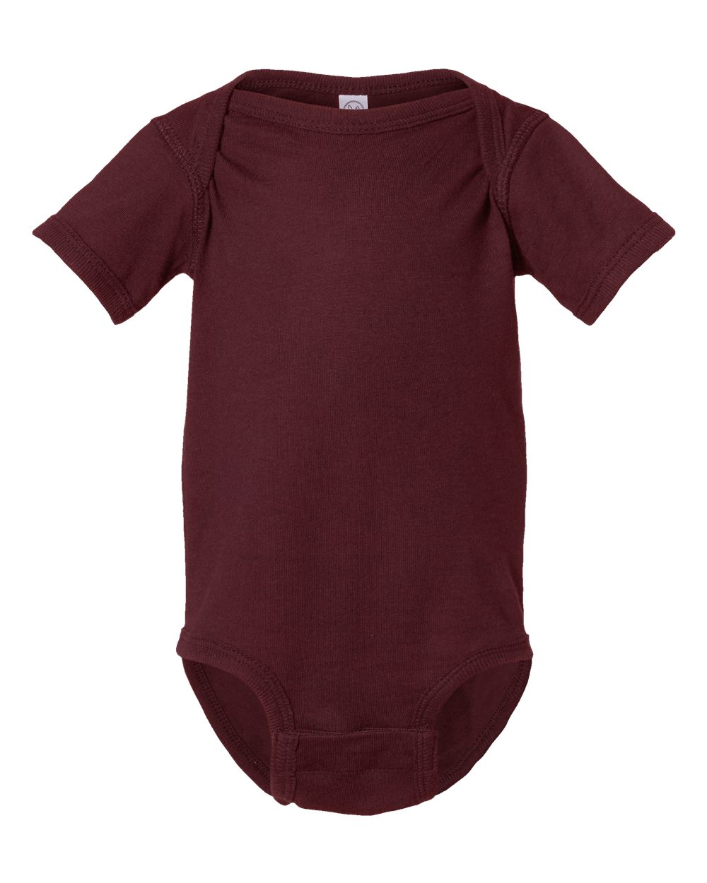 Front View of Maroon Infant Fine Jersey Bodysuit - 4424