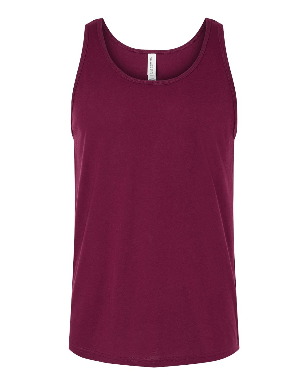 Front View of Maroon Jersey Tank - 3480