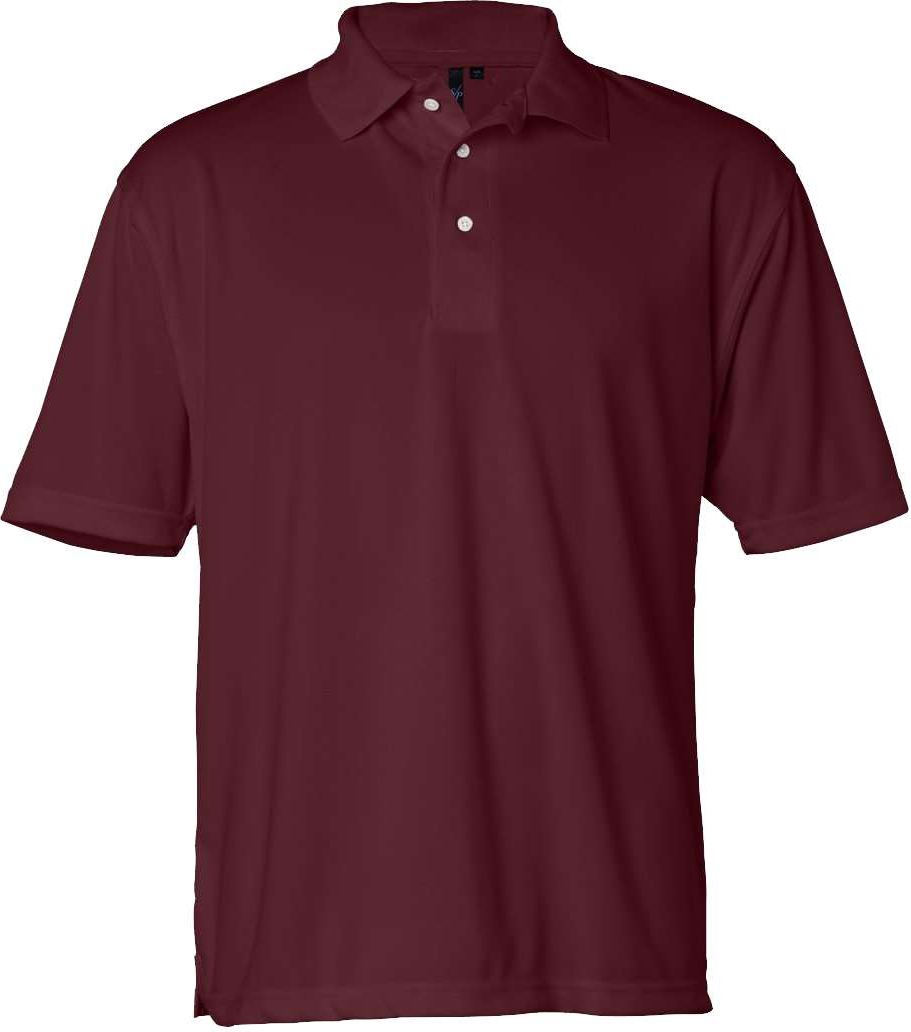 Front View of Maroon Moisture Free Mesh Polo - 0469