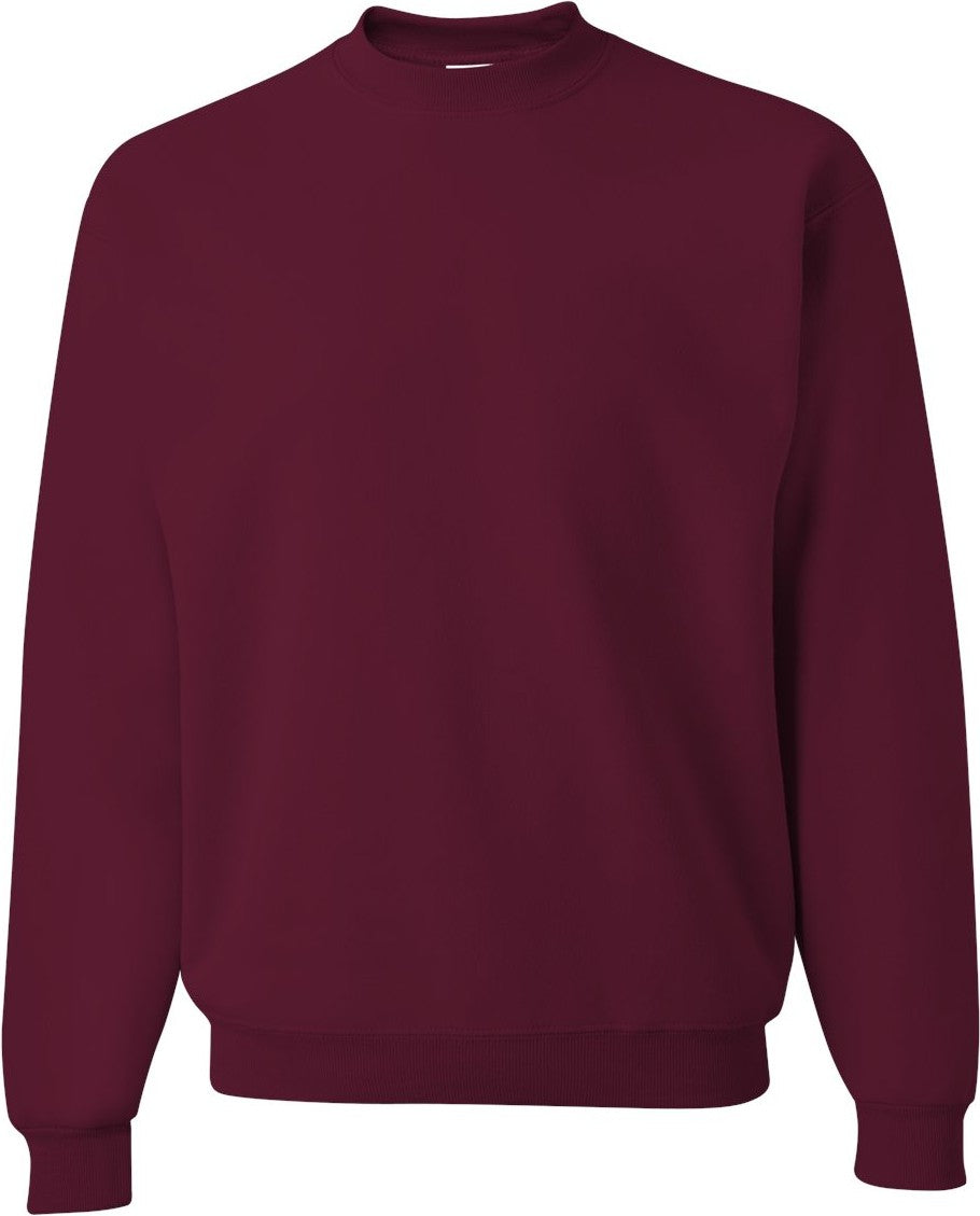 Front View of Maroon NuBlend® Crewneck Sweatshirt - 562MR