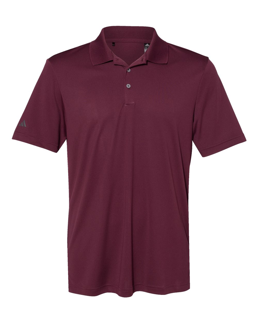 Front View of Maroon Performance Polo - A230