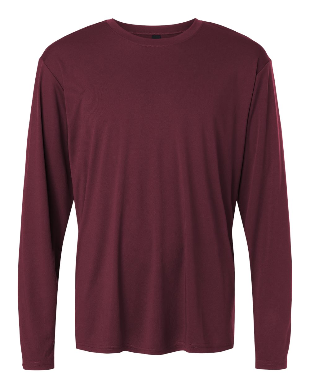 Front View of Maroon Pro-Lock Performance Long Sleeve T-Shirt - 48400