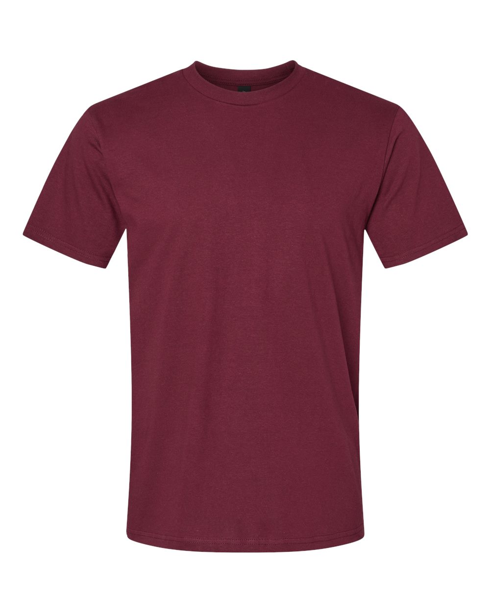 Front View of Maroon Softstyle® Midweight T-Shirt - 65000