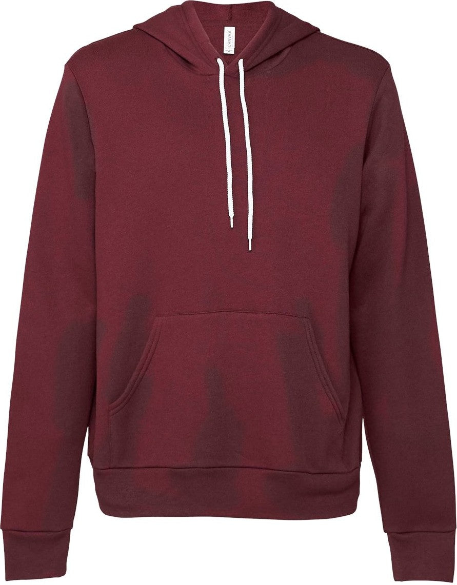 Front View of Maroon Sponge Fleece Hoodie - 3719