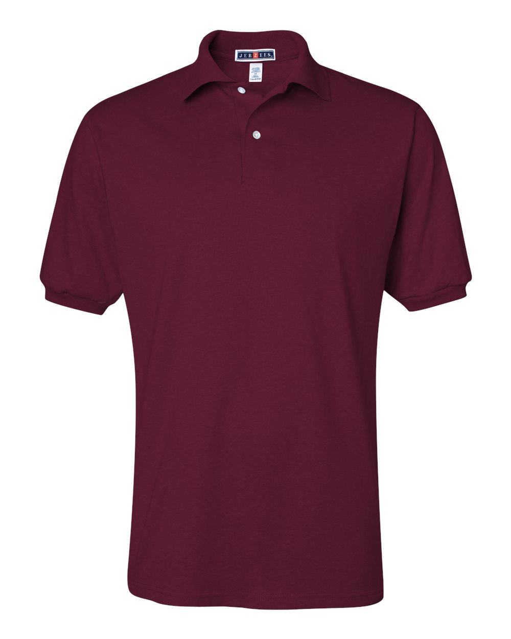 Front View of Maroon SpotShield® 50/50 Polo - 437MSR