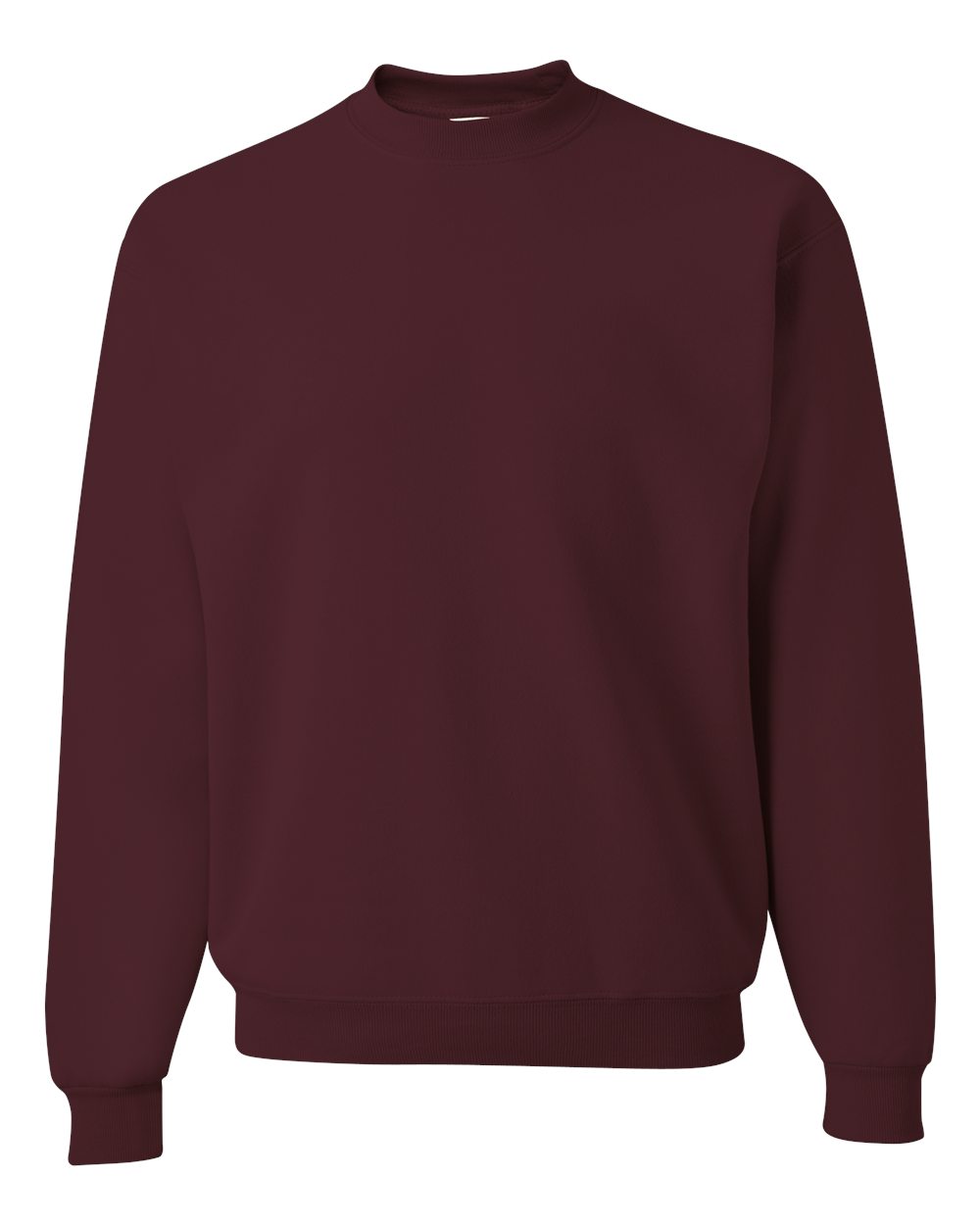 Front View of Maroon Super Sweats NuBlend® Crewneck Sweatshirt - 4662MR