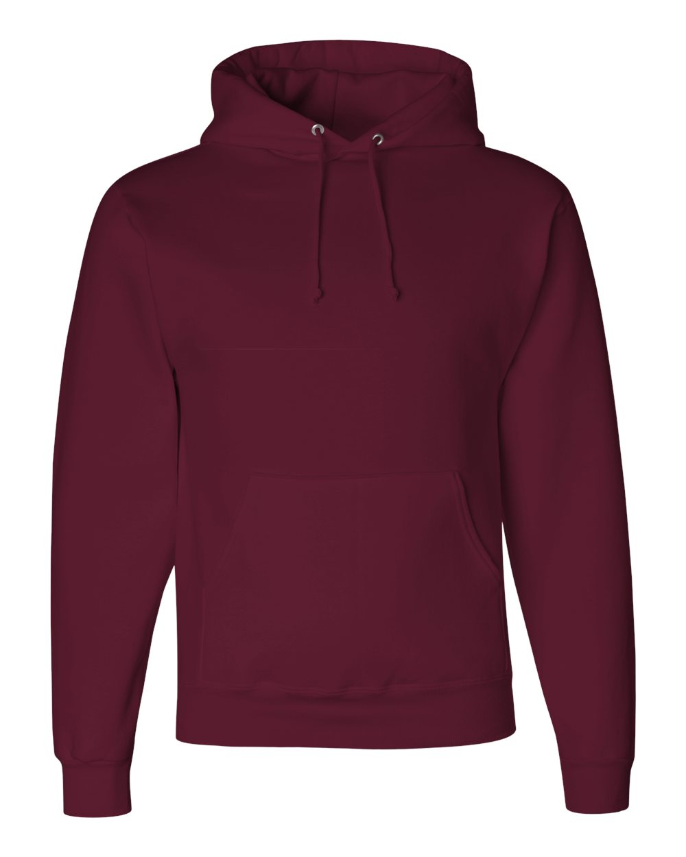 Front View of Maroon Super Sweats NuBlend® Hooded Sweatshirt - 4997MR