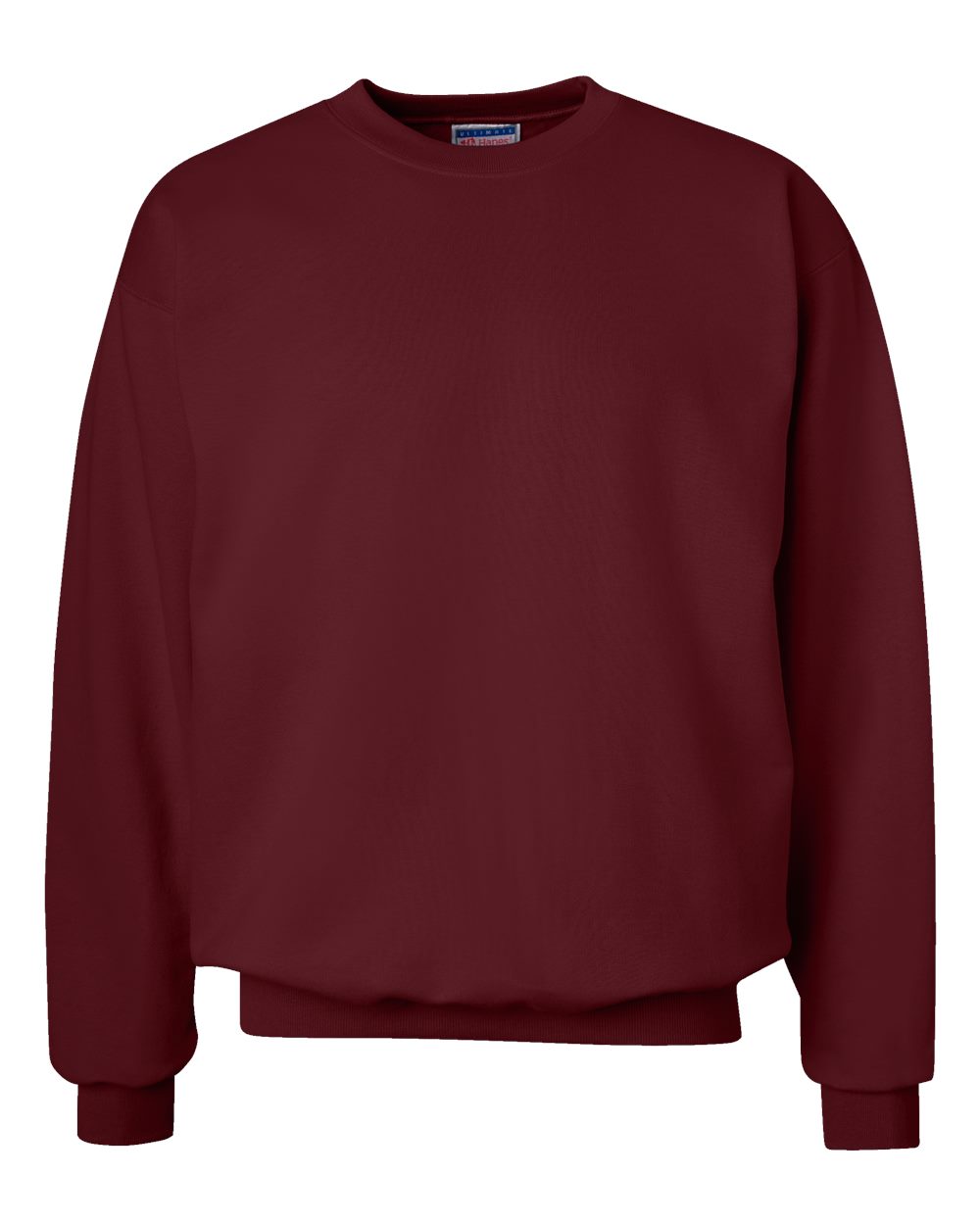Front View of Maroon Ultimate Cotton® Crewneck Sweatshirt - F260