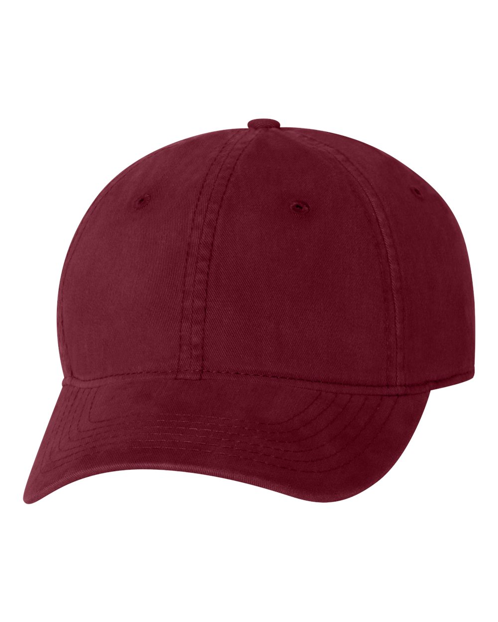 Front View of Maroon Unstructured Cap - AH35