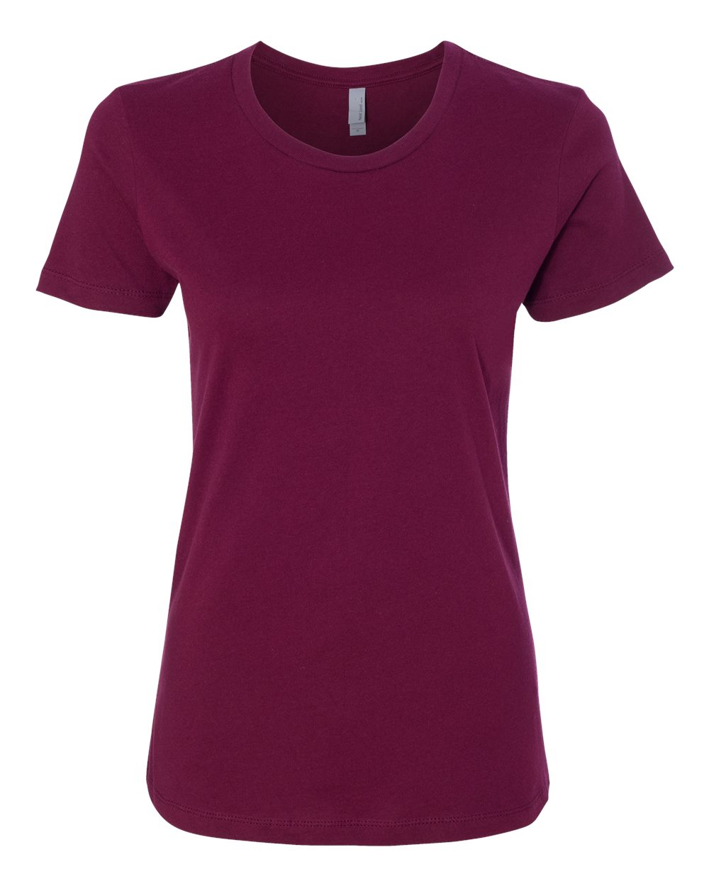 Front View of Maroon Women’s Cotton T-Shirt - 3900