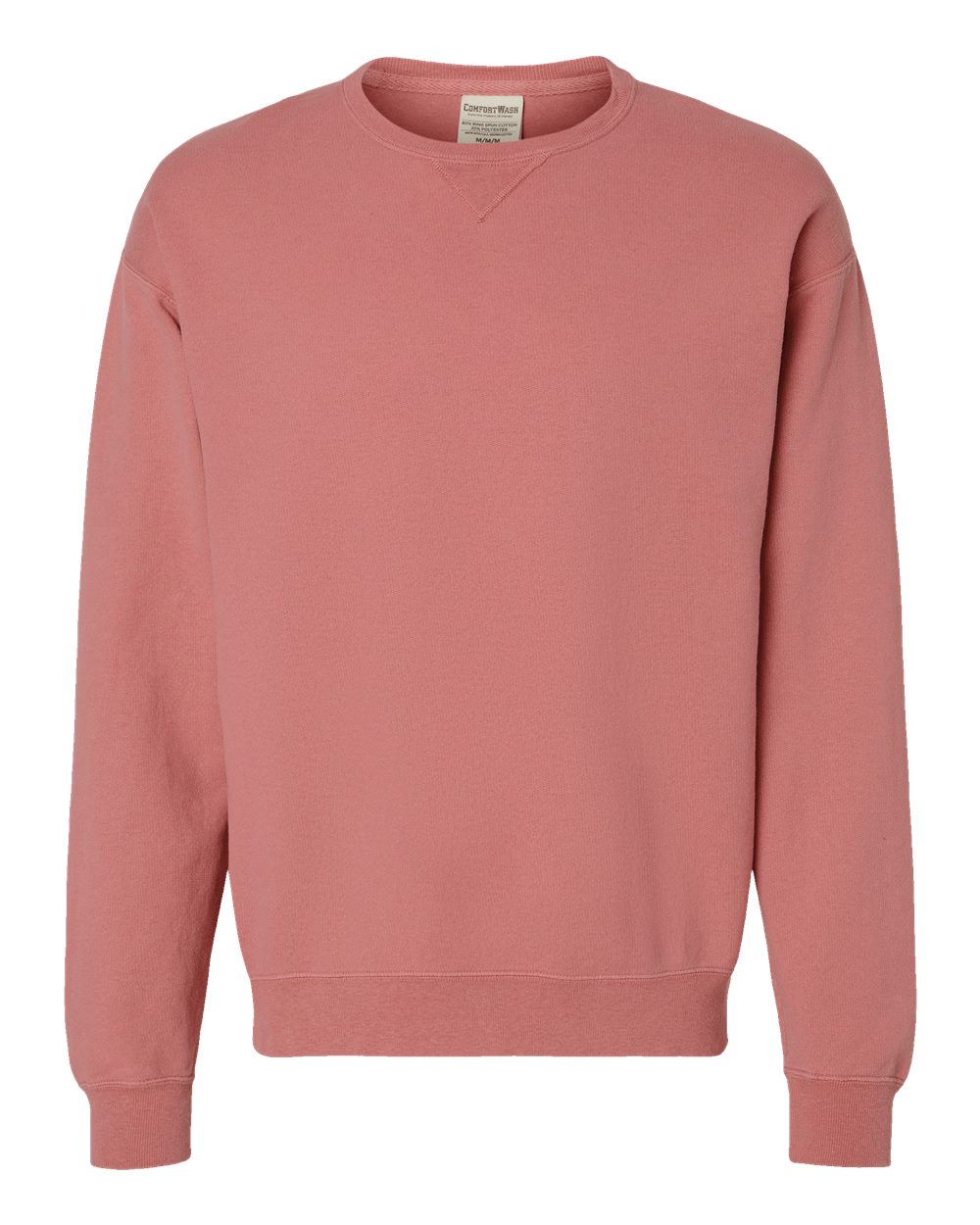 Front View of Mauve Garment-Dyed Crewneck Sweatshirt - GDH400