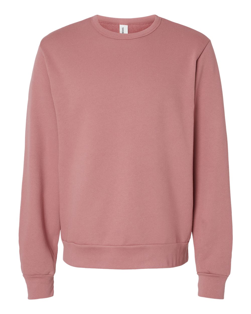 Front View of Mauve Sponge Fleece Classic Crewneck Sweatshirt - 3911