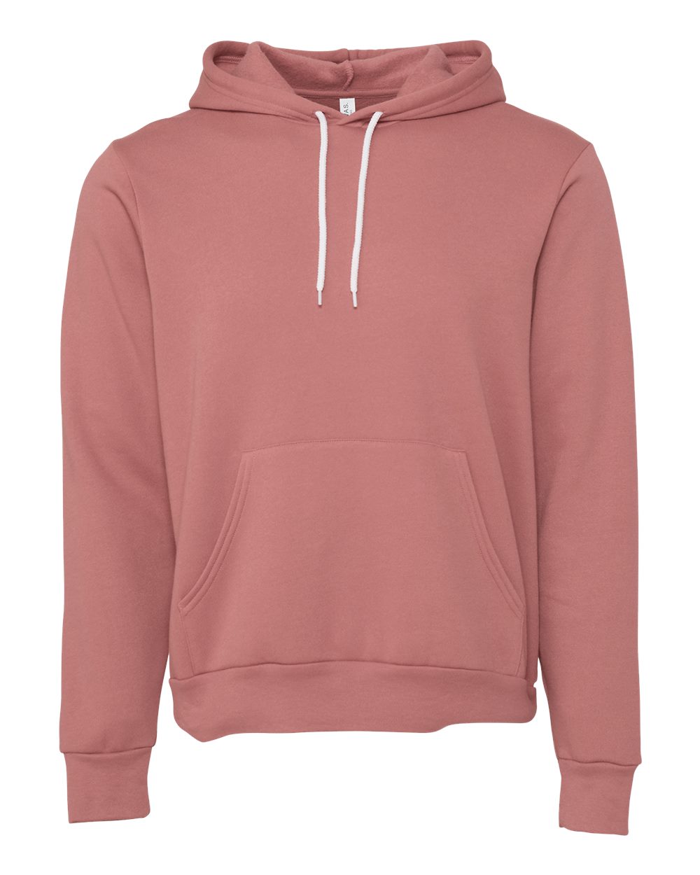 Front View of Mauve Sponge Fleece Hoodie - 3719