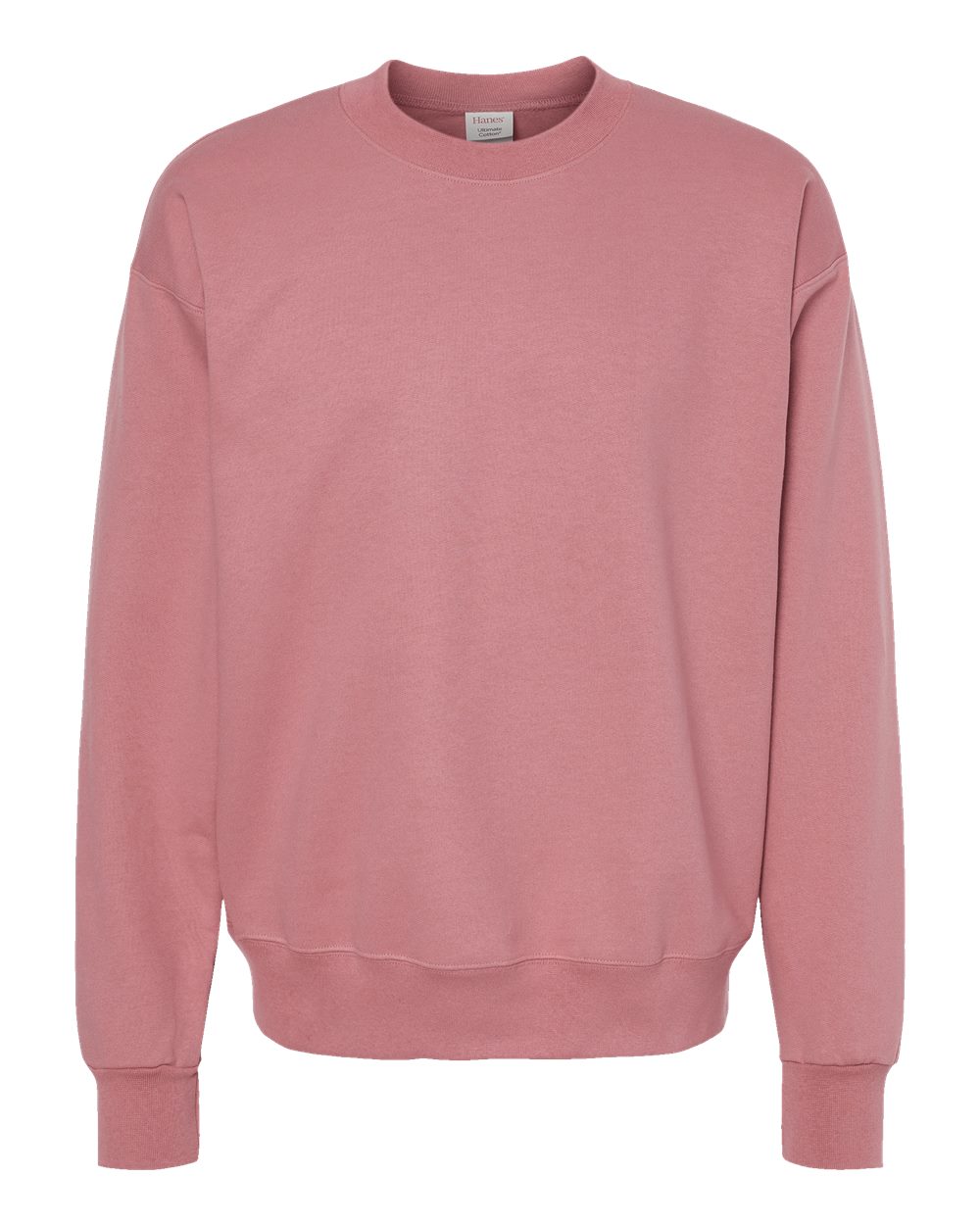 Front View of Mauve Ultimate Cotton® Crewneck Sweatshirt - F260