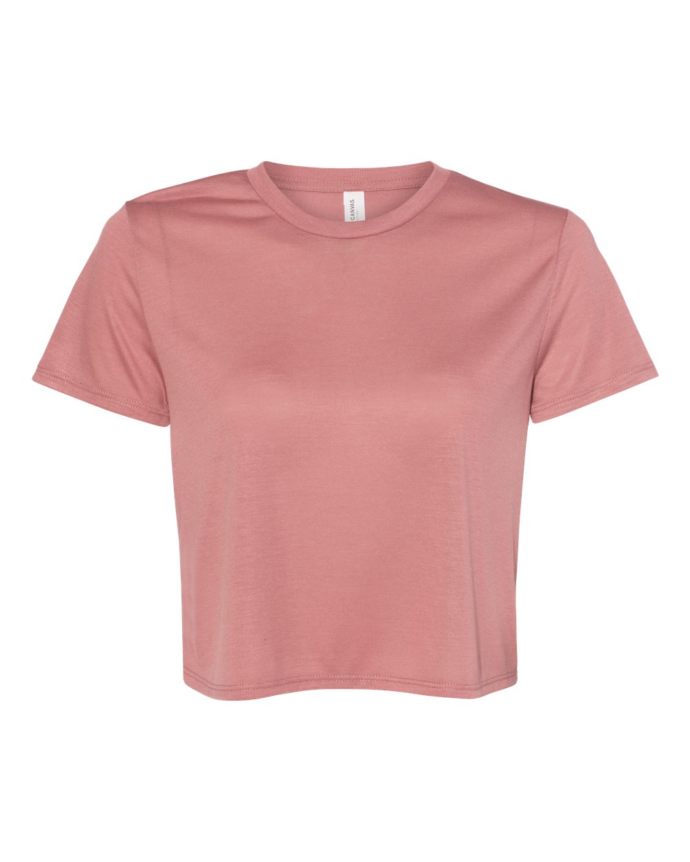 Front View of Mauve Women’s Flowy Crop Tee - 8882