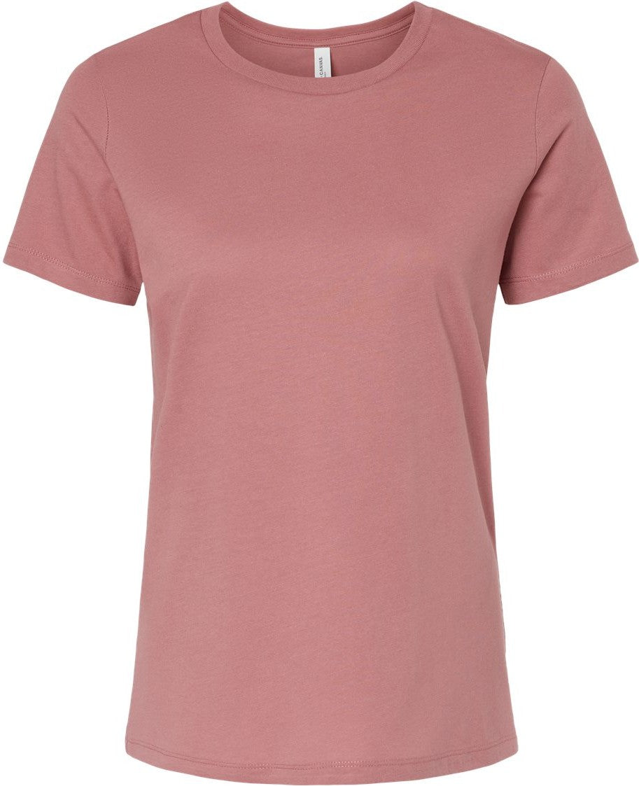 Front View of Mauve Women’s Relaxed Jersey Tee - 6400