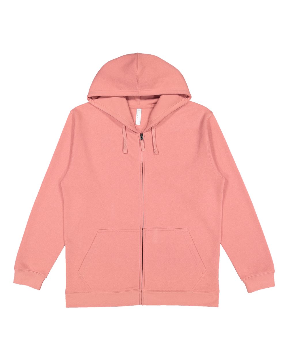 Front View of Mauvelous Full-Zip Fleece Hoodie - 6927
