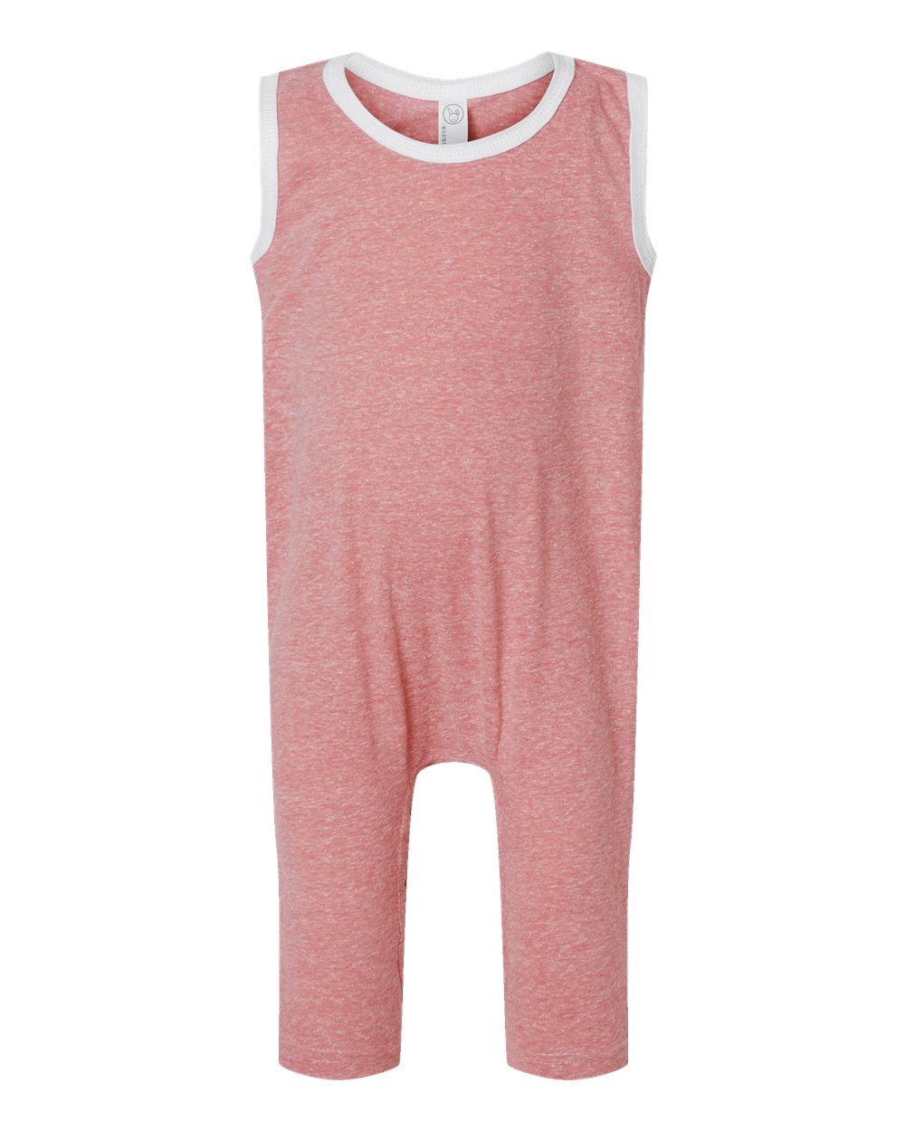 Front View of Mauvelous Melange Infant Harborside Mélange Tank Romper - 4492