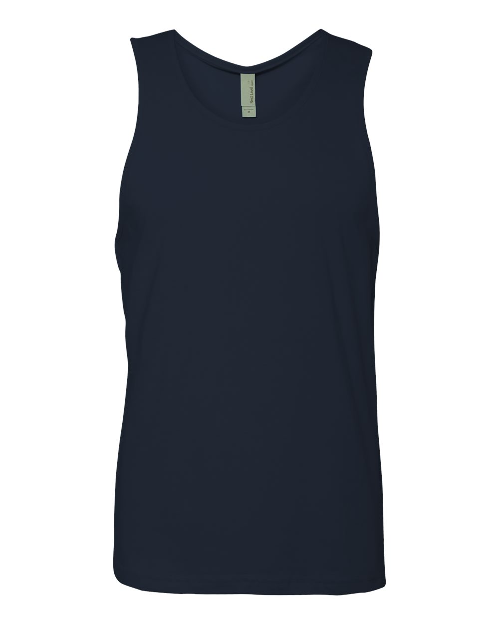 Front View of Midnight Navy Cotton Muscle Tank - 3633