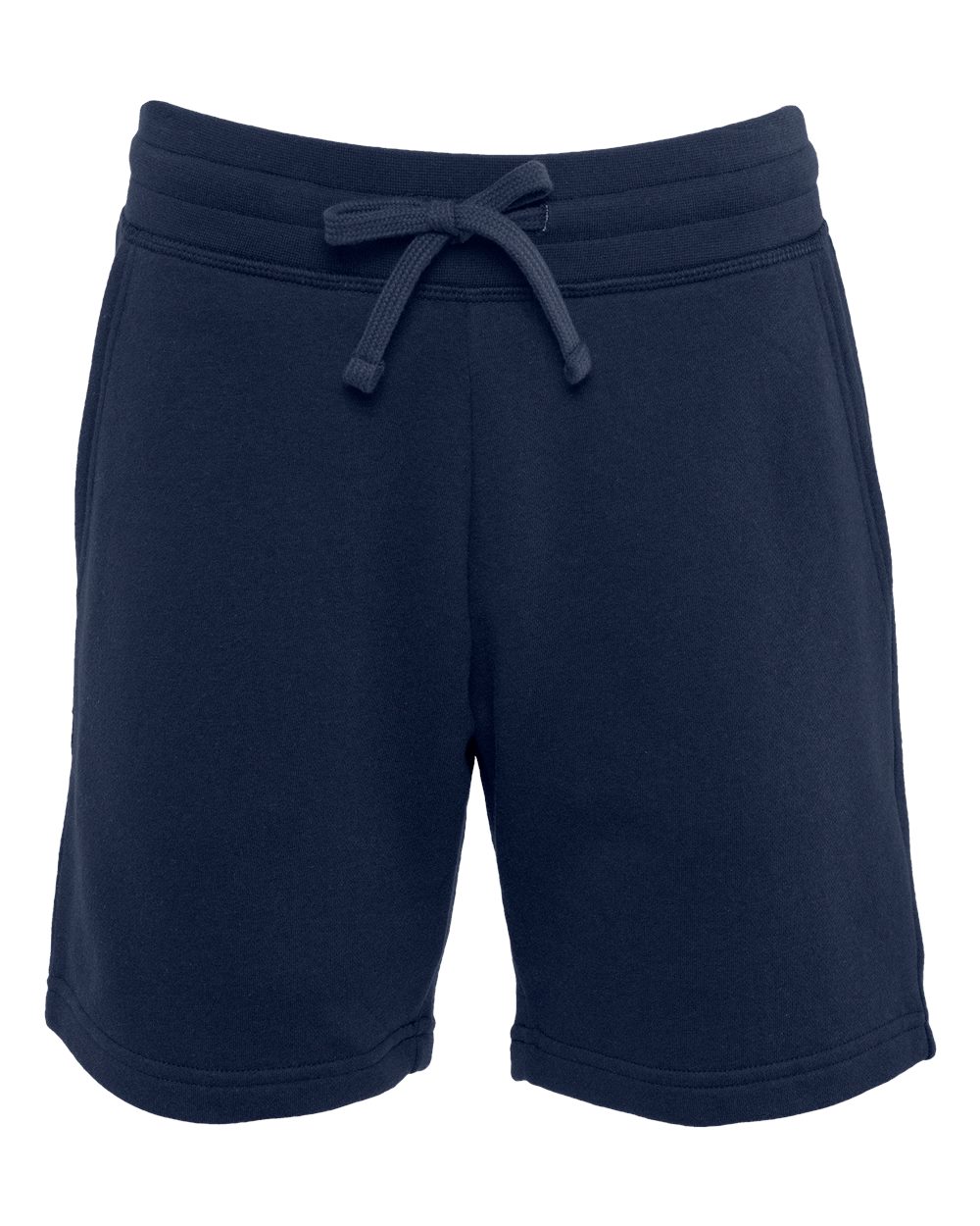 Front View of Midnight Navy Fleece Sweat Shorts - 9903