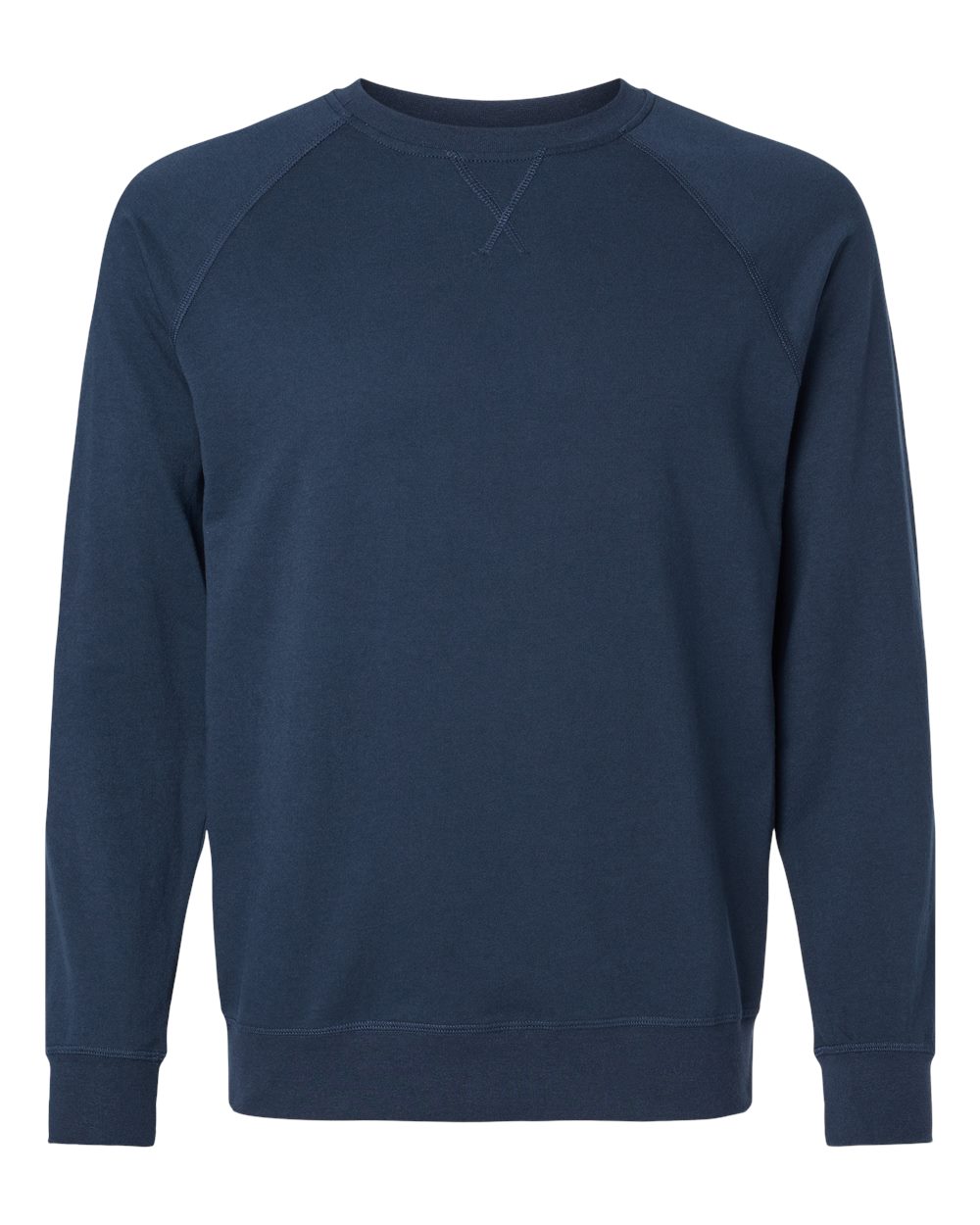 Front View of Midnight Navy Laguna Raglan Crewneck Sweatshirt - 9000