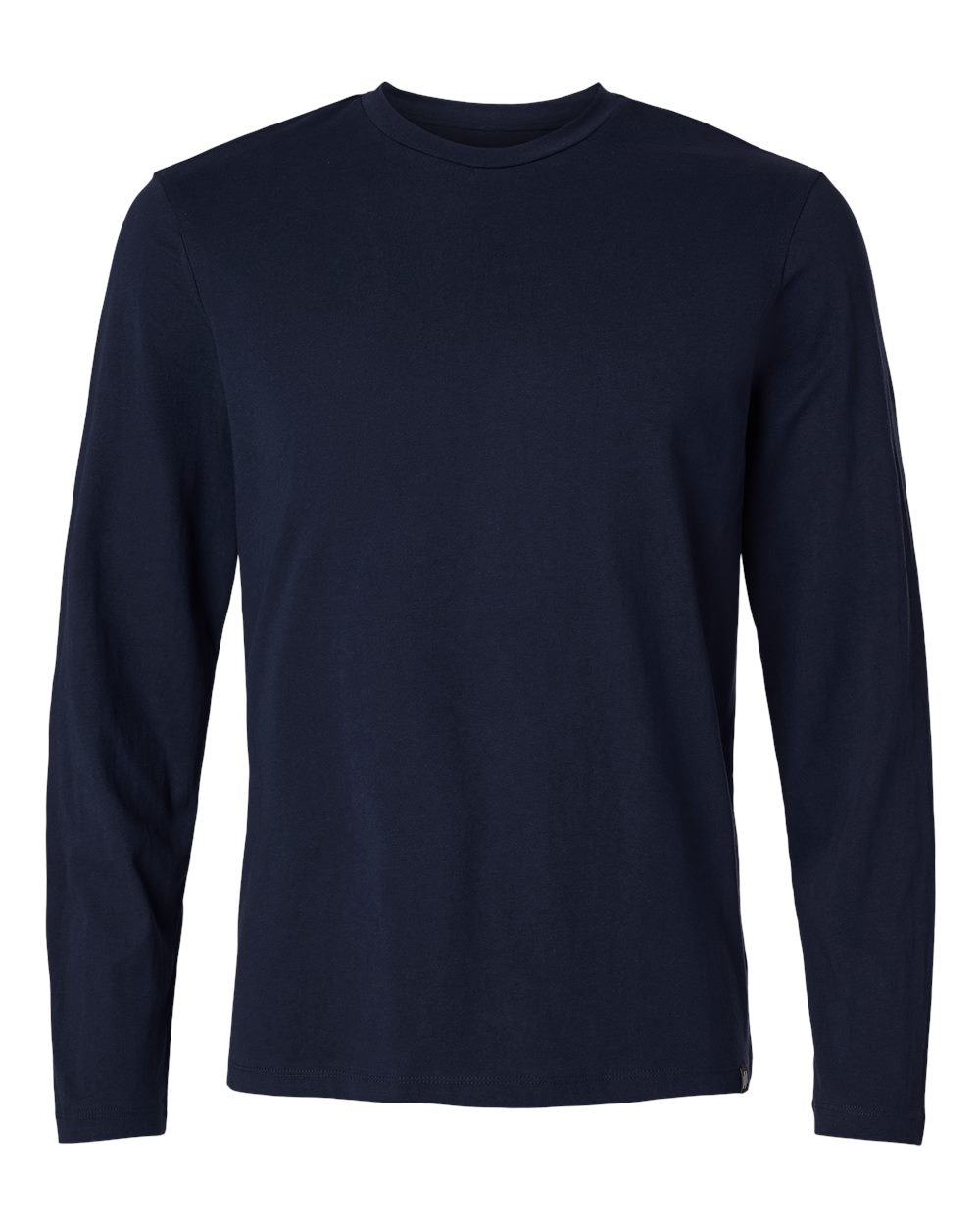 Front View of Midnight Navy RegenX Cotton Underscrub Long Sleeve T-Shirt - M30002U