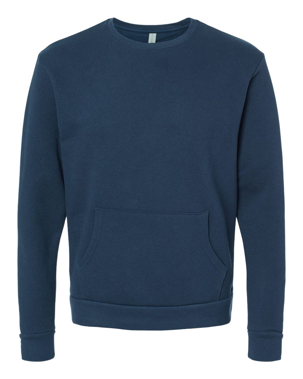 Front View of Midnight Navy Santa Barbara Pocket Crewneck Sweatshirt - 9001