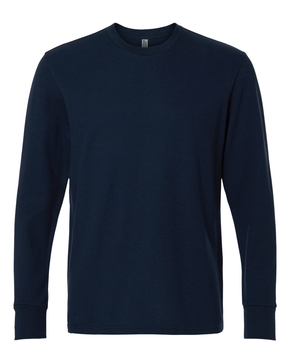 Front View of Midnight Navy Unisex Ideal Thermal Long Sleeve T-Shirt - 8211