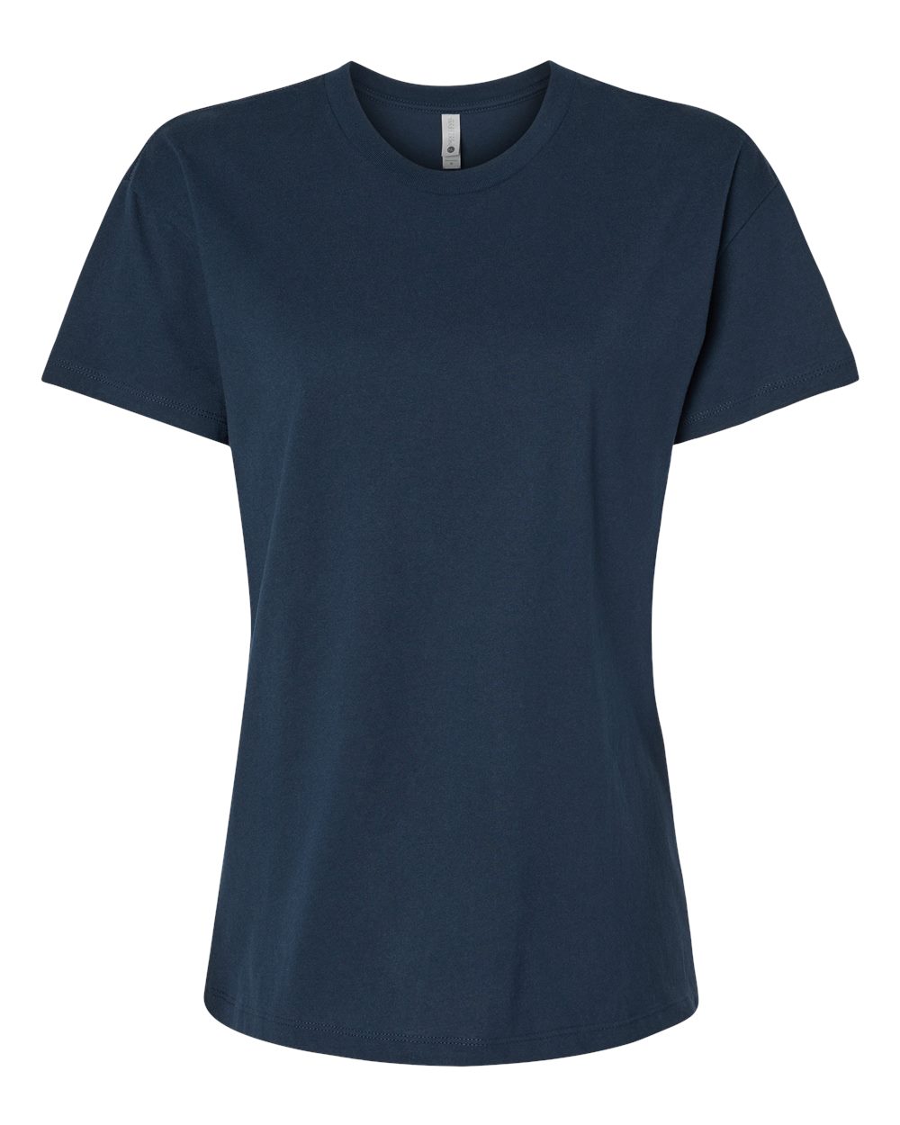 Front View of Midnight Navy Women's Cotton Relaxed T-Shirt - 3910