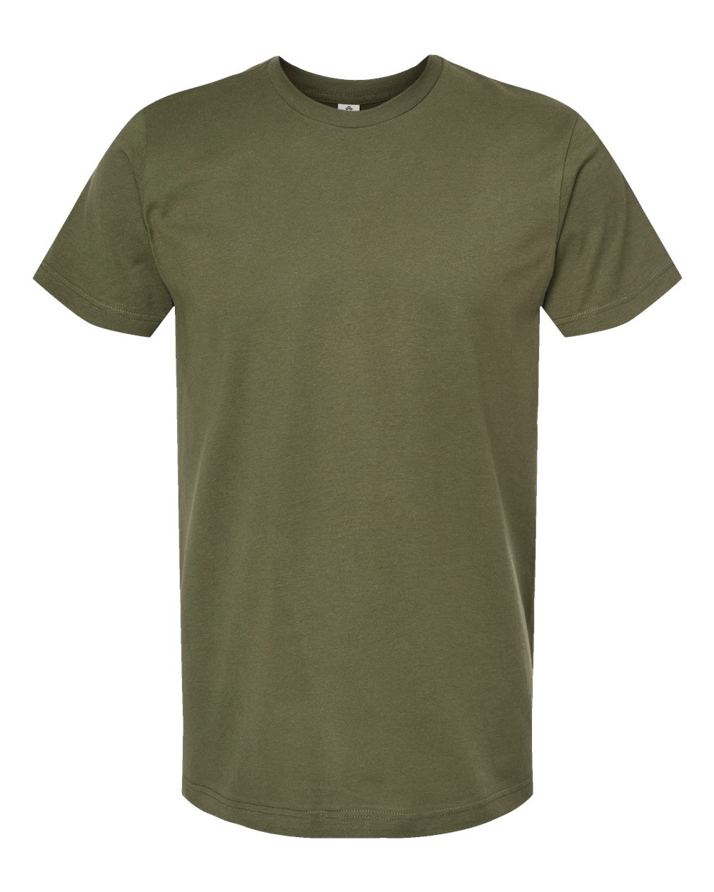 Front View of Military Green Fine Jersey T-Shirt - 202