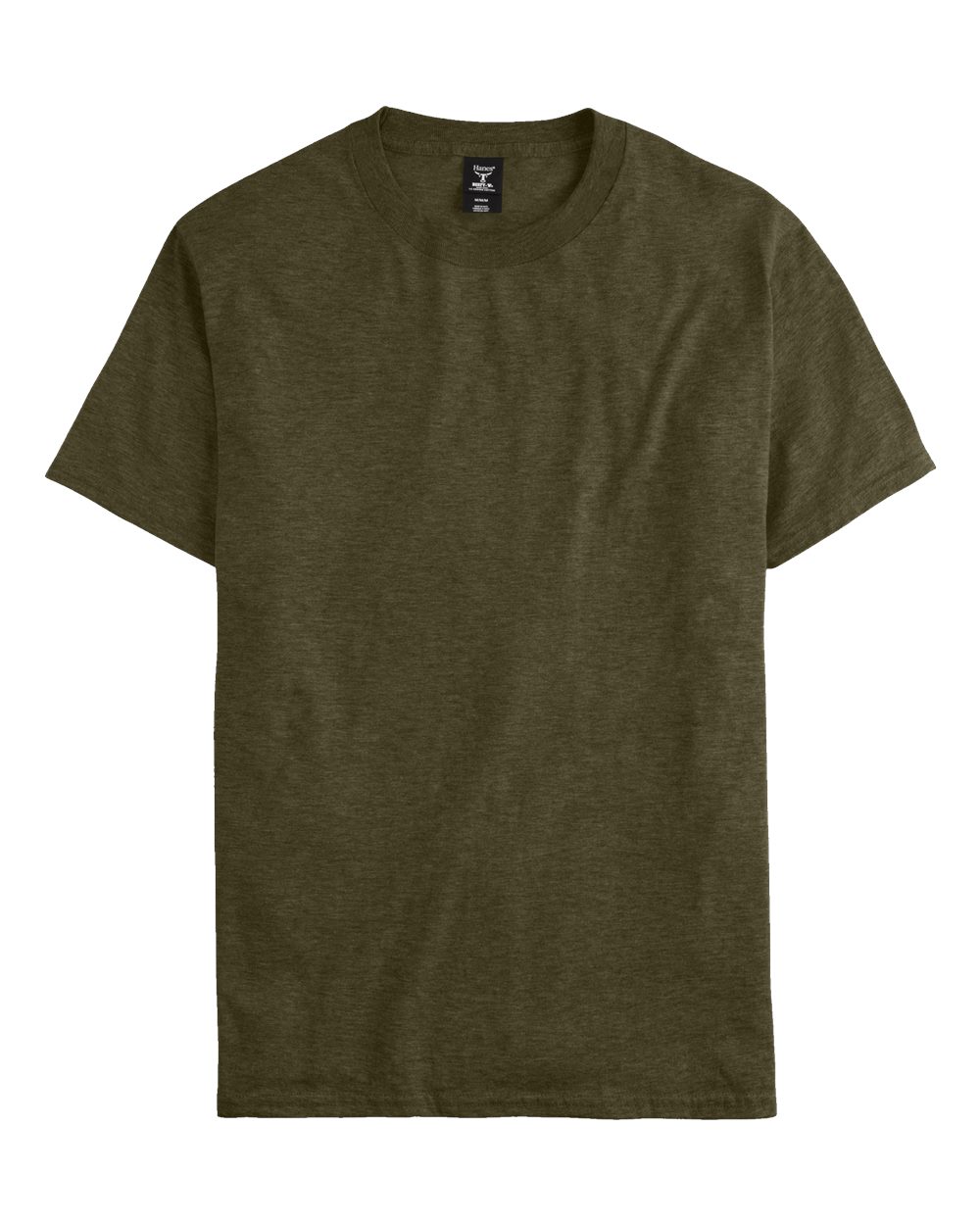 Front View of Military Green Heather Beefy-T® T-Shirt - 5180