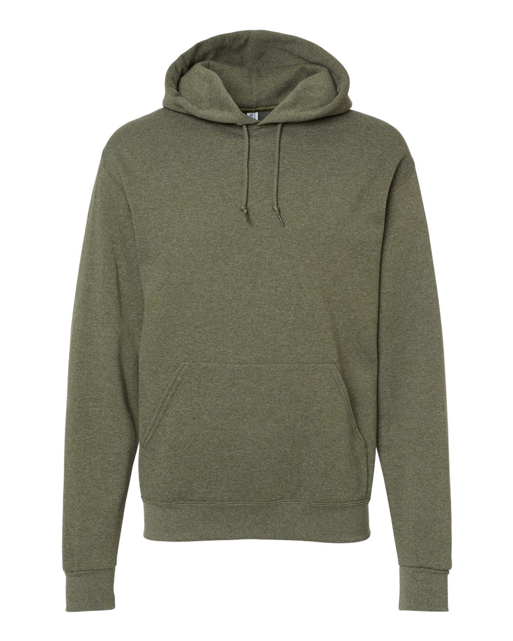 Front View of Military Green Heather NuBlend® Hooded Sweatshirt - 996MR