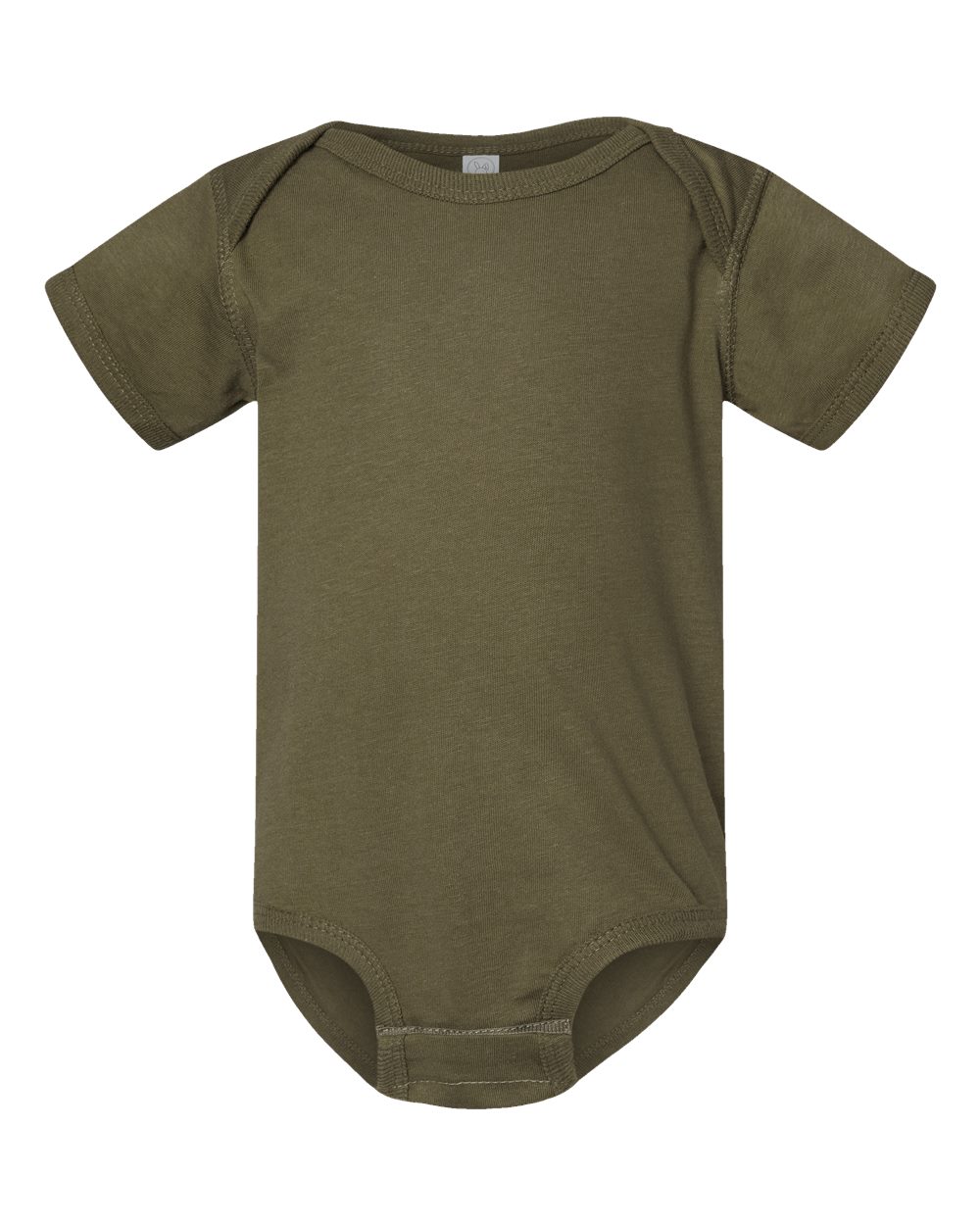 Front View of Military Green Infant Fine Jersey Bodysuit - 4424