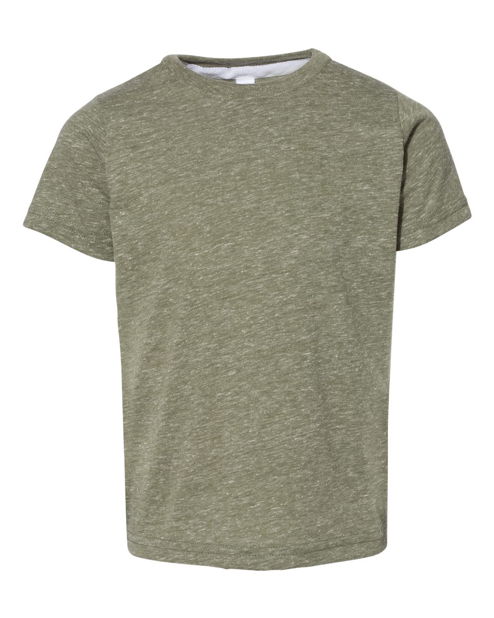 Front View of Military Green Melange Toddler Harborside Mélange T-Shirt - 3391