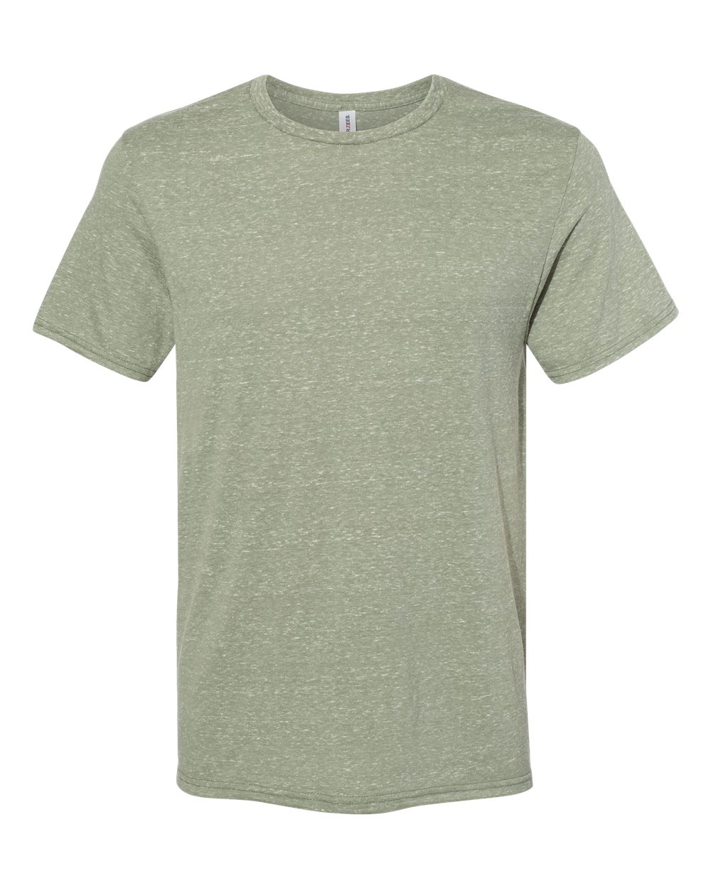 Front View of Military Green Snow Heather Jersey T-Shirt - 88MR