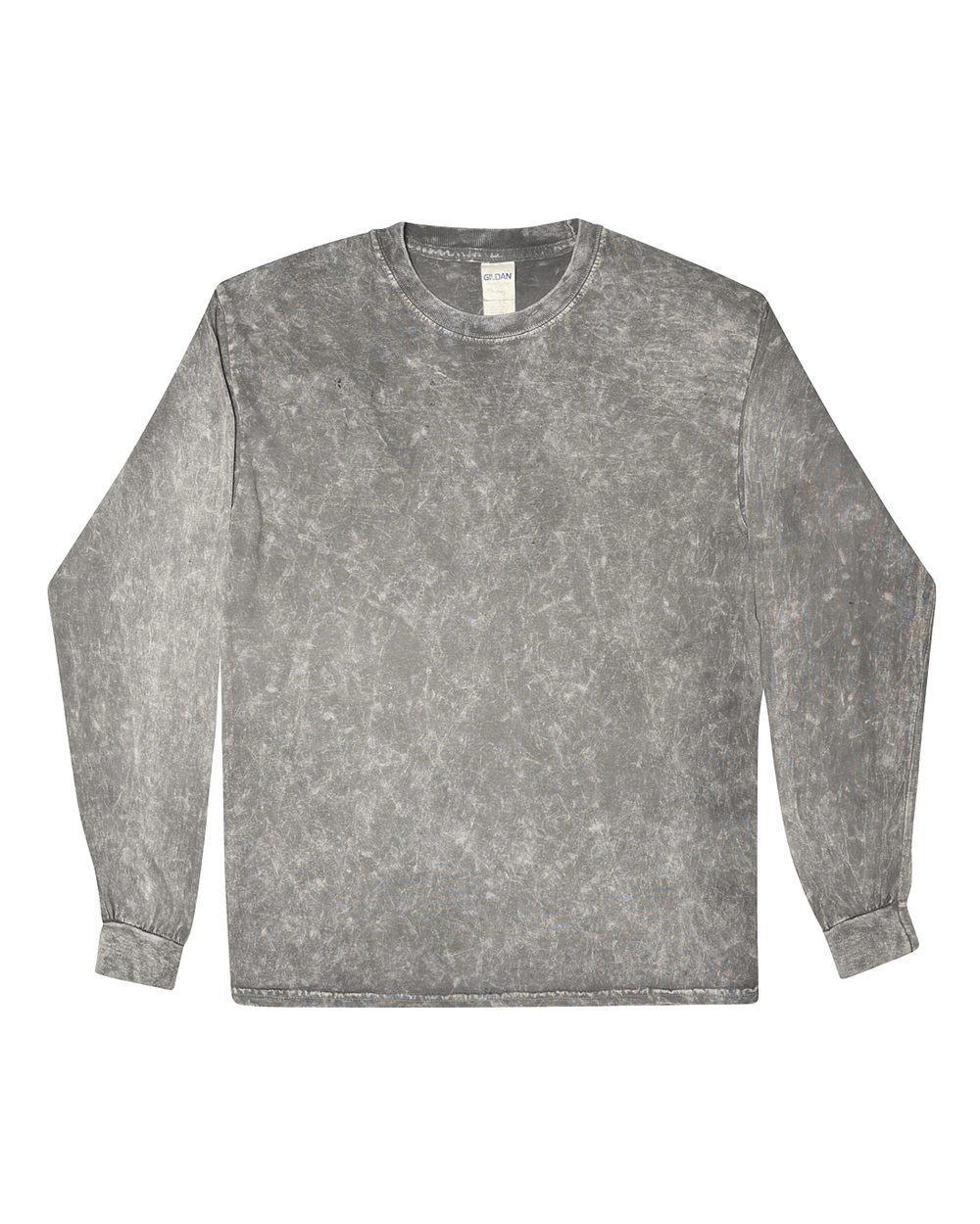 Front View of Mineral Grey Mineral Wash Long Sleeve T-Shirt - 2300