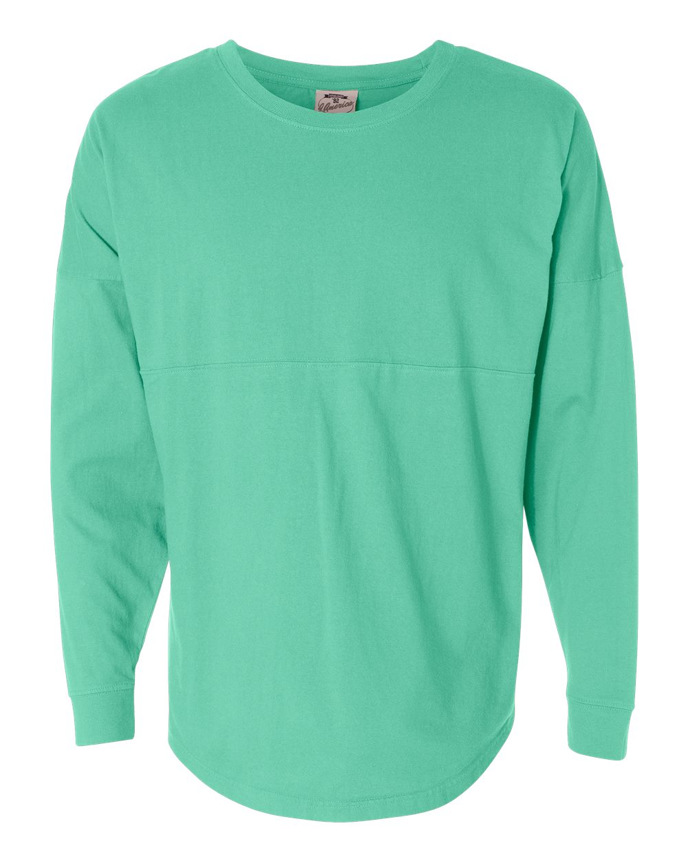 Front View of Mint Game Day Jersey Long Sleeve T-Shirt - 8229