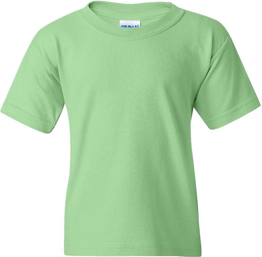 Front View of Mint Green Heavy Cotton™ Youth T-Shirt - 5000B