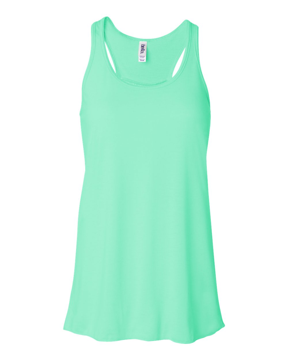 Front View of Mint Women's Flowy Racerback Tank - 8800