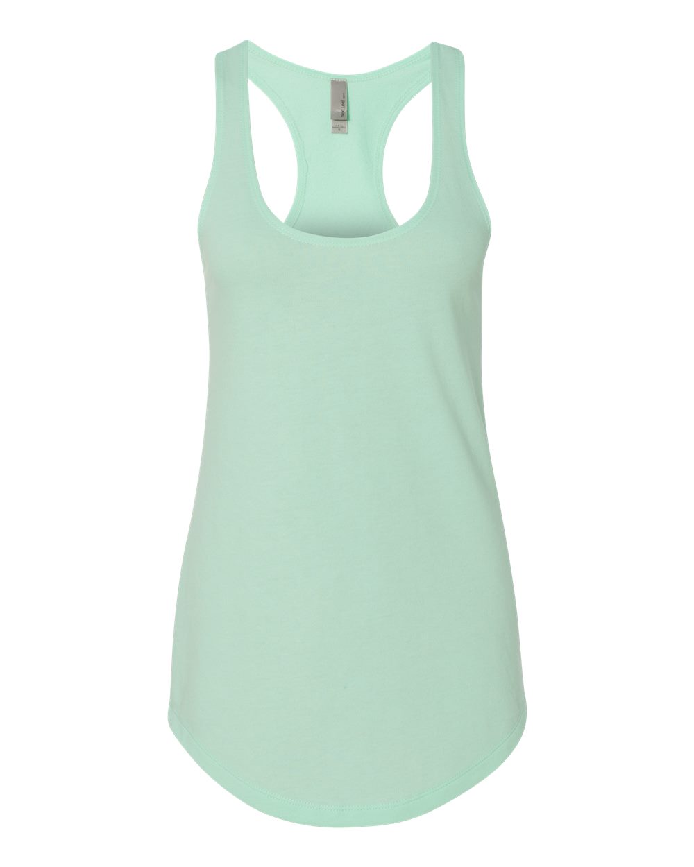 Front View of Mint Women’s Lightweight French Terry Racerback Tank - 6933