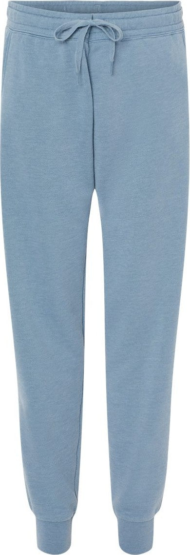 Front View of Misty Blue Women's California Wave Wash Sweatpants - PRM20PNT